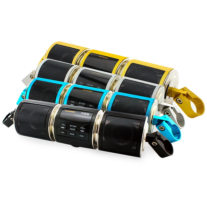 Motorcycle Audio System BT Stereo Radio Mp3 Waterproof Speaker Speakers Usb Atv Fm Amplifier Aux Handlebar Utv Amp 600w H
