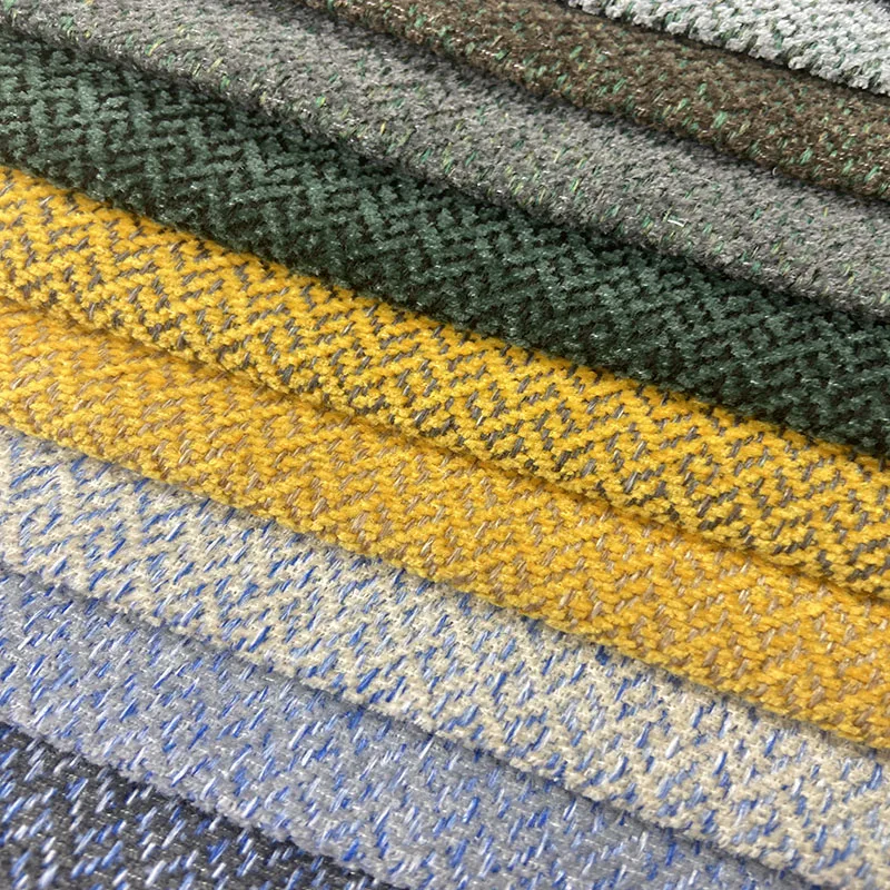 new design classic woven dyed mixed color linen polyester sofa fabric home textile sofa fabric manufacturer