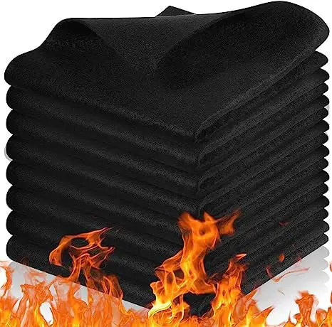 Carbon Felt Welding Blanket High Temper Fireproof Insulation Pad Fireproof Fabric for Torch Plumbing Fire Flame Resistant Cloth