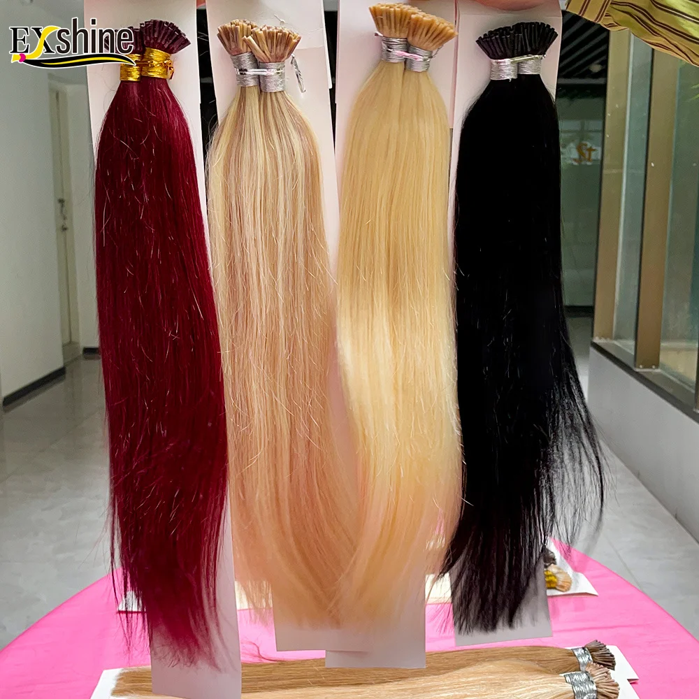 New Fashion 12A virgin blonde hair Virgin Raw Remy Nano Hair Extensions Indian Human Wholesale Brazilian I Tip Hair Extension