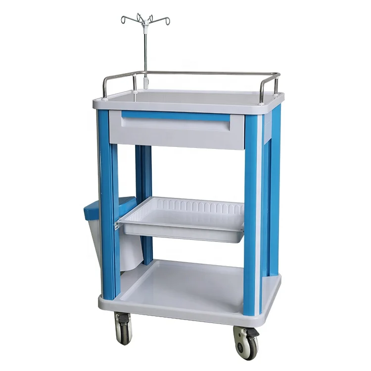 
Medical trolley manufacture supply ABS Plastic hospital cart emergency medical trolley 