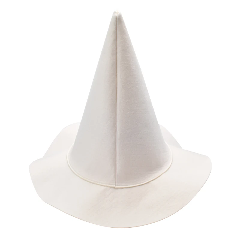 Felt Festival White Hat Felt Bowler Halloween Party Hats Felt Witch DIY Hat