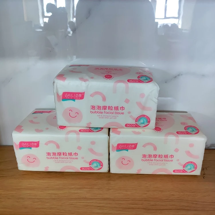 Custom 14.5 Gsm 2 Play Facial Tissue Hotel Kitchen Paper Facial Tissue