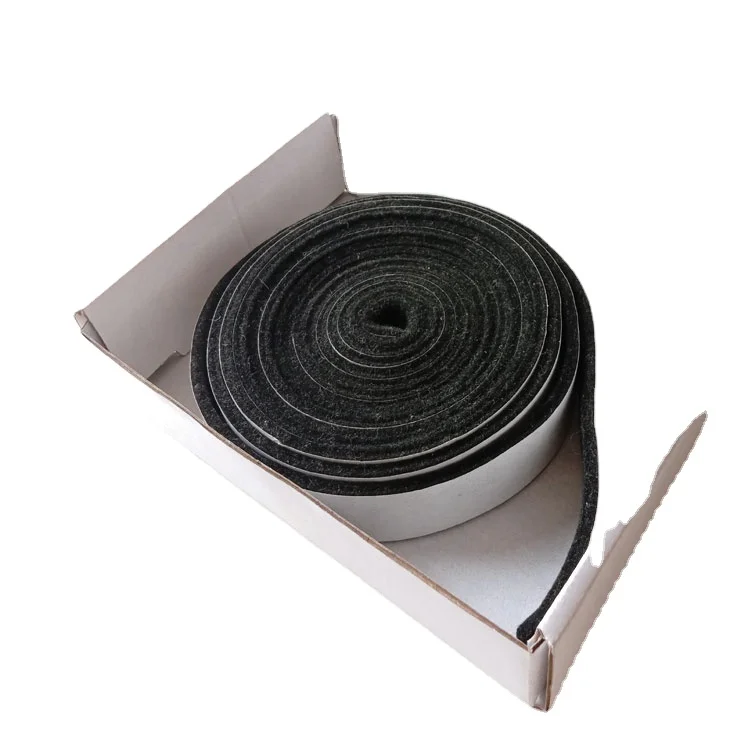 2021summer supply black pre-oxygenated fiber felt high-temperature grill seal tape for grill adhesive