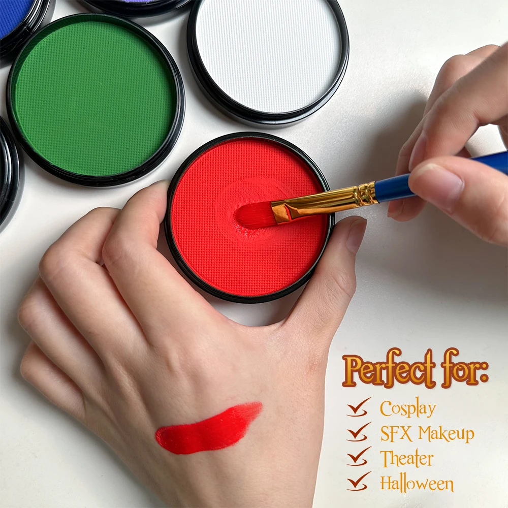 Professional halloween 6 Colors safe Body Painting Makeup 30g Double Water Based Non-toxic Face Body Paint cosmetics