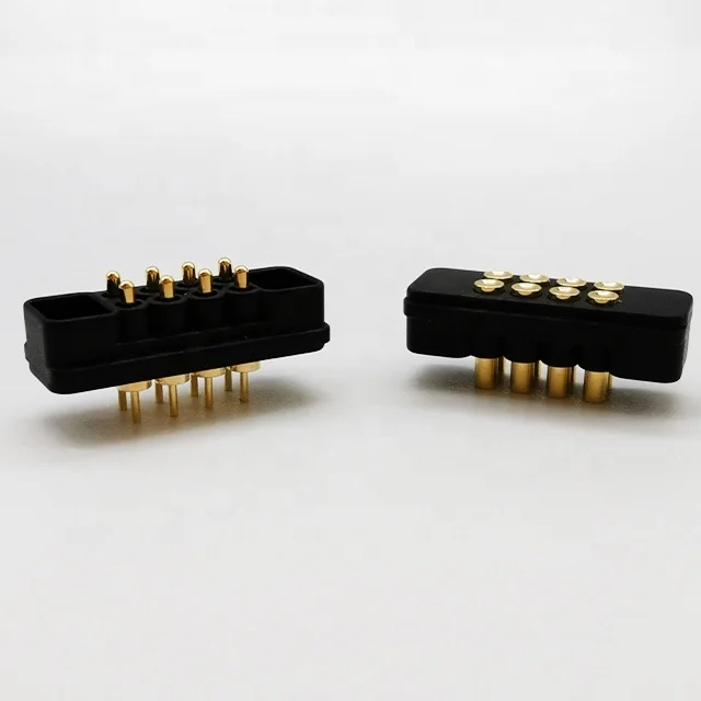 8 pin new custom spring loaded contact smd battery pin  solder connector probe adapter pogo pin