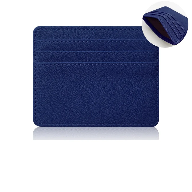 Zenos custom credit card RFID  holder cases simple card purse pu leather coin wallets