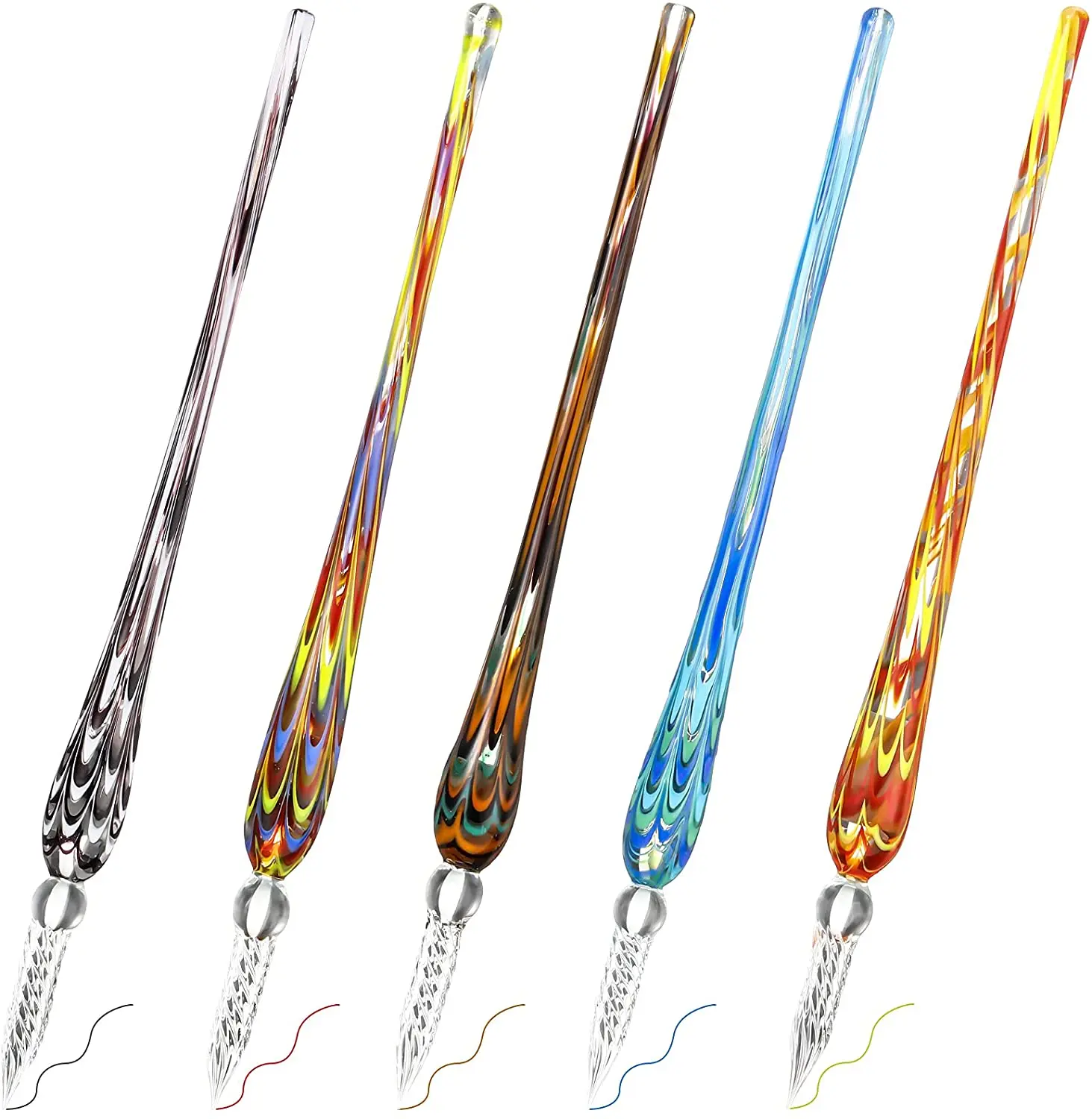 EACAJESS Glass Calligraphy Pens Glass Dip Pen and Crystal Signature Pen for Art Painting Writing Decoration