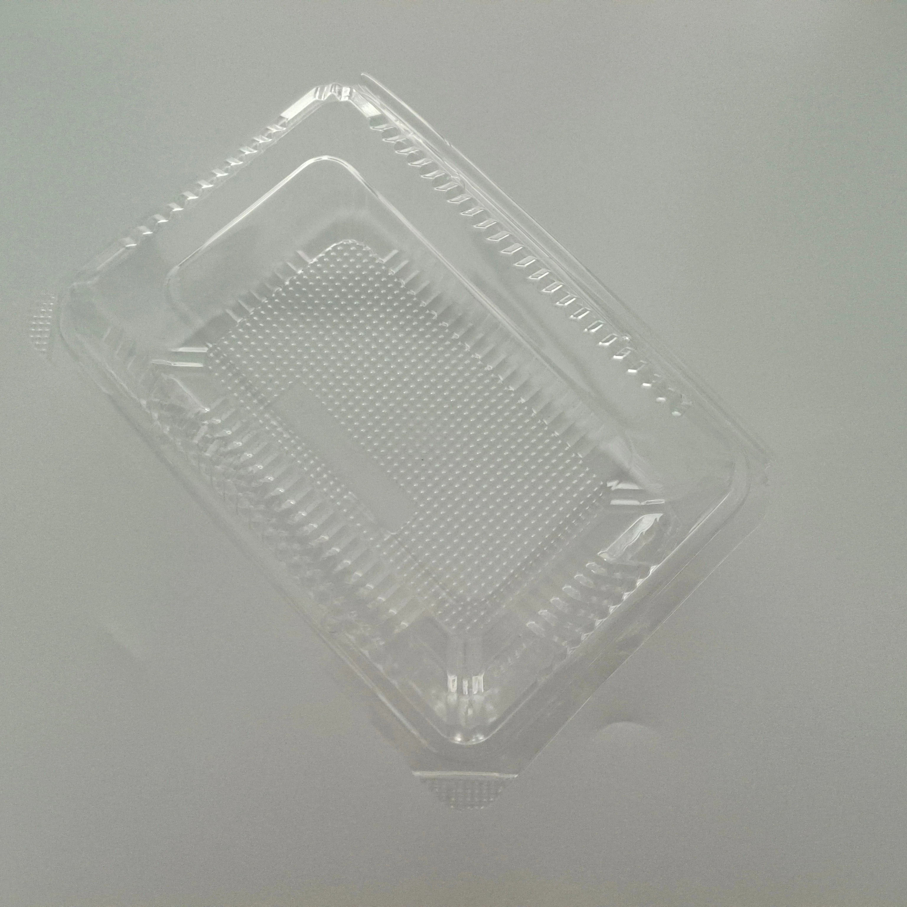 PET Plastic Disposable Baking Cake Bread Packaging Box High Transparent Portable Clamshell Food Containers