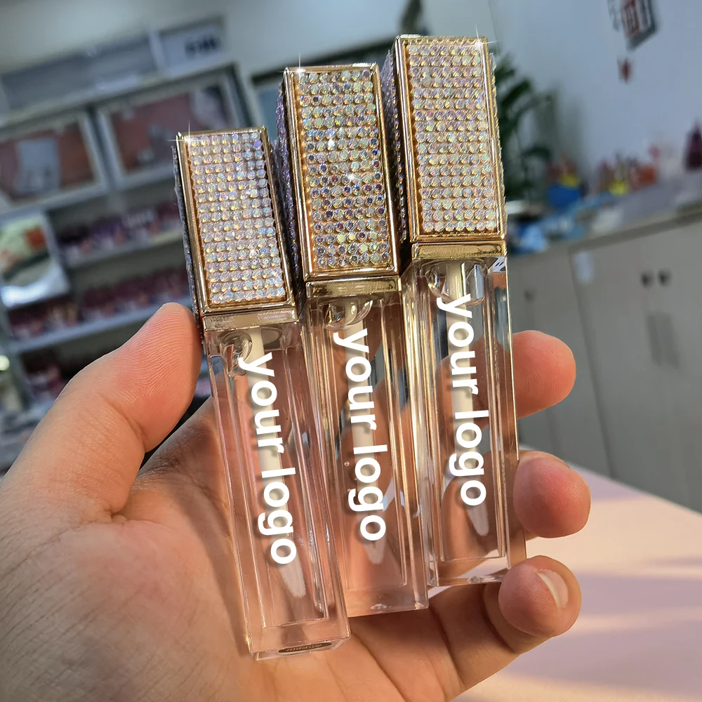 Luxury Clear Nude Lipgloss Private Label Vegan Glitter Shimmer Matte Glossy Lip Gloss Custom Logo