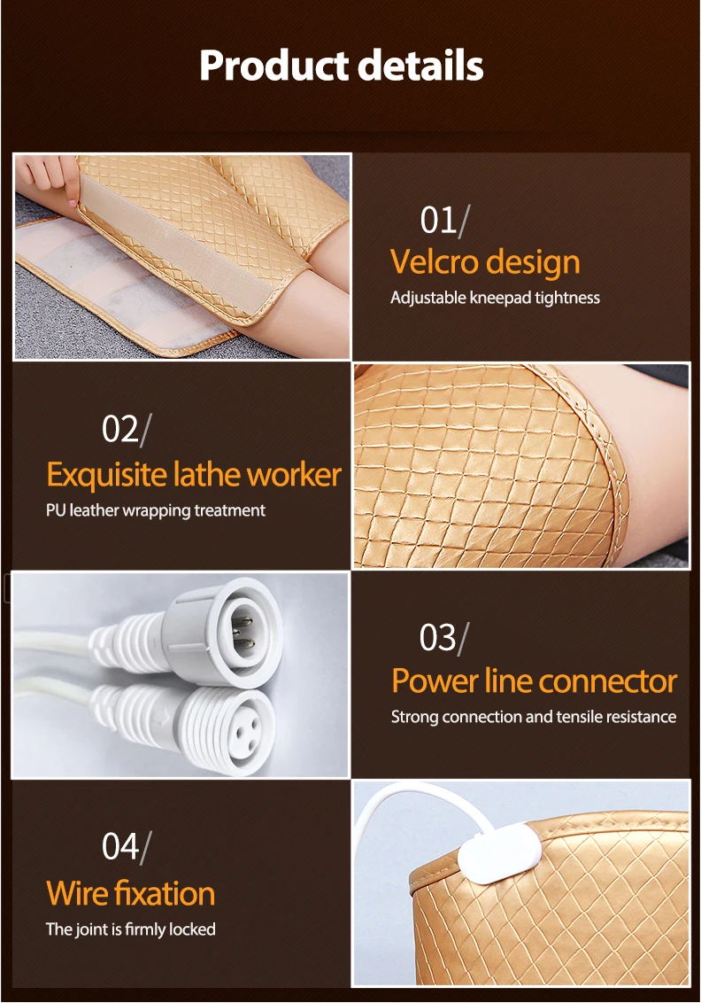 Healthy Double Cordless Smart Electric Heating Knee Pad Massager Machine Pain Relief