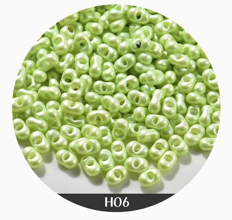 Wholesale high quality 3*6mm pearly lustre glass seed beads peanut beads for jewelry making