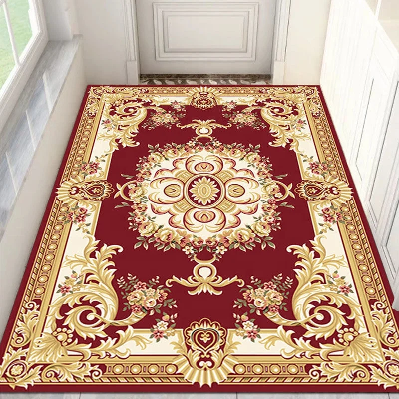 Auspicious Floral Printed Low Price Wholesale Welcome Doormats soft Stain Resistance Washable Foot Floor Mat
