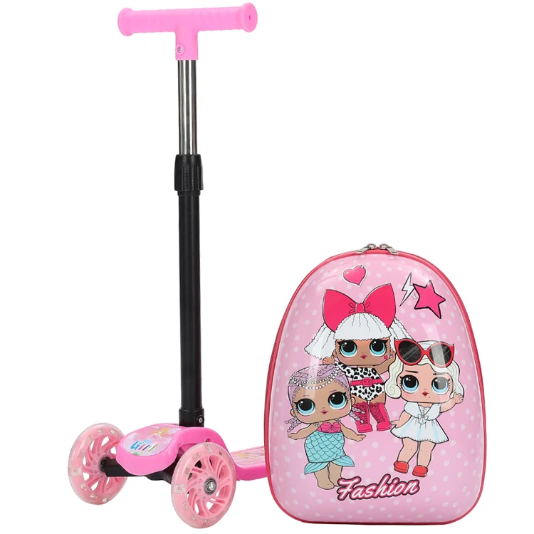 
Promotional gifts 22/24/26 inch Medium size kids luggage suitcase with scooter kids 