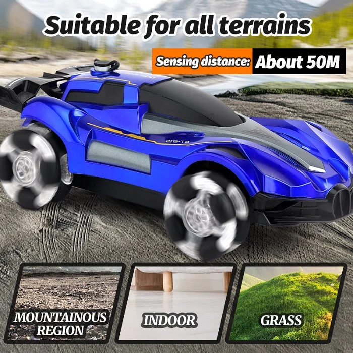 Remote Control 4wd Drive Light Spray Car 1:12 RC Drift Racing Car Tail Water Smoke Jet Toy Vehicle With Music