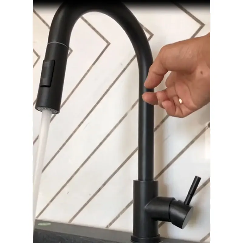 
Matte Black Touch Sensor kitchen faucet Pull Down Faucet For Kitchen Sink Pull Out Kitchen Tap 