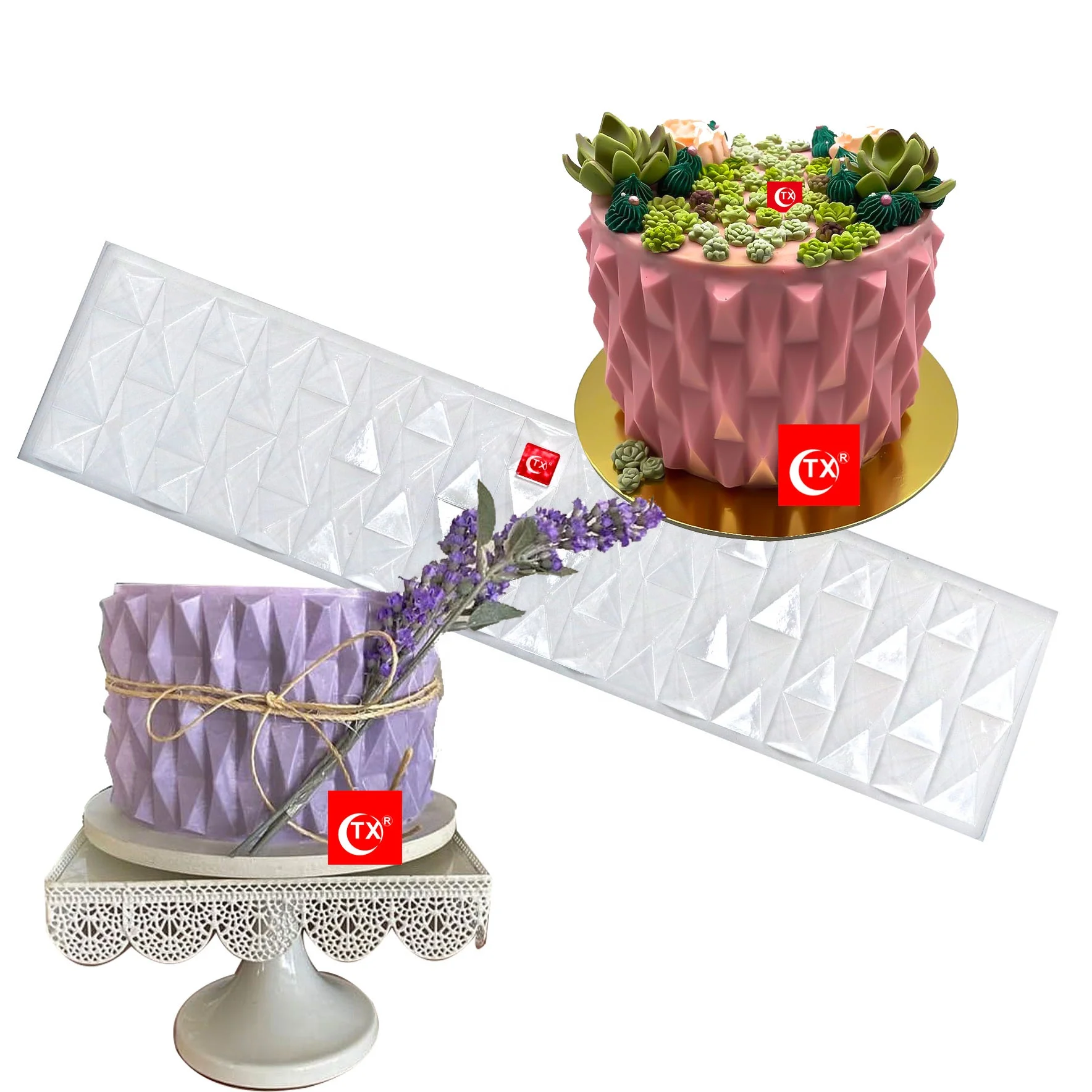 Square Cake Tools Origami Cake Mold Accessories Decorating Suppliers Silicon Chocolate Mold Kitchen Tools Decoration Supplier