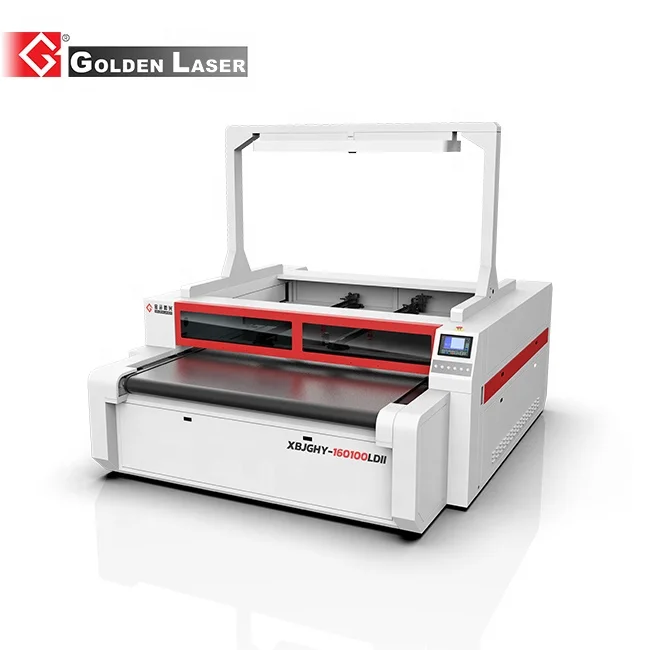 Dual Head Laser Cutter Machine for Full Sublimated Short Sleeve T-Shirts Fabric with CCD Camera