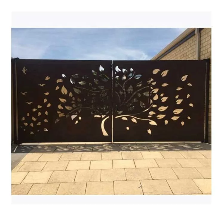Custom Laser Cut Garden Fence Decorative Metal Privacy Screen Panels Decorative Metal Garden Gates