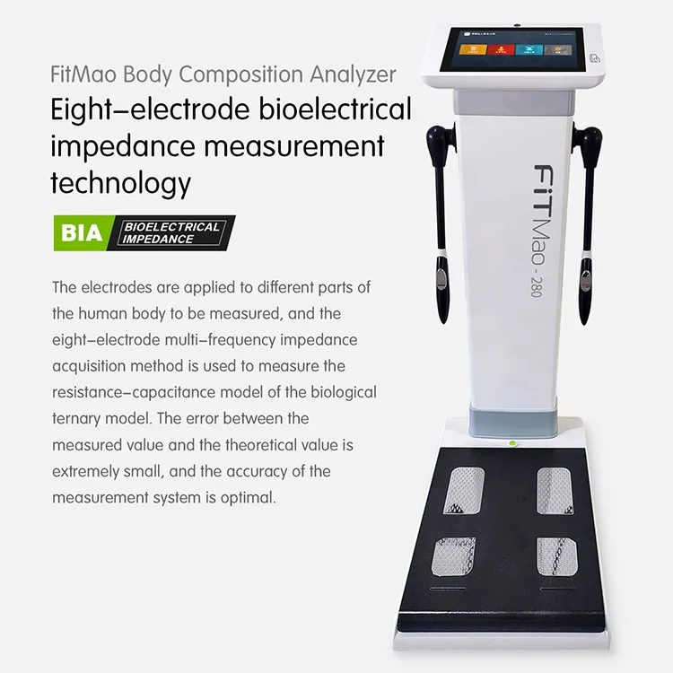 Eight electrodes gym use Pharmacy Health Fat Measurement Analyzer Standing Weighing Electronic Height Weight Measuring Scale