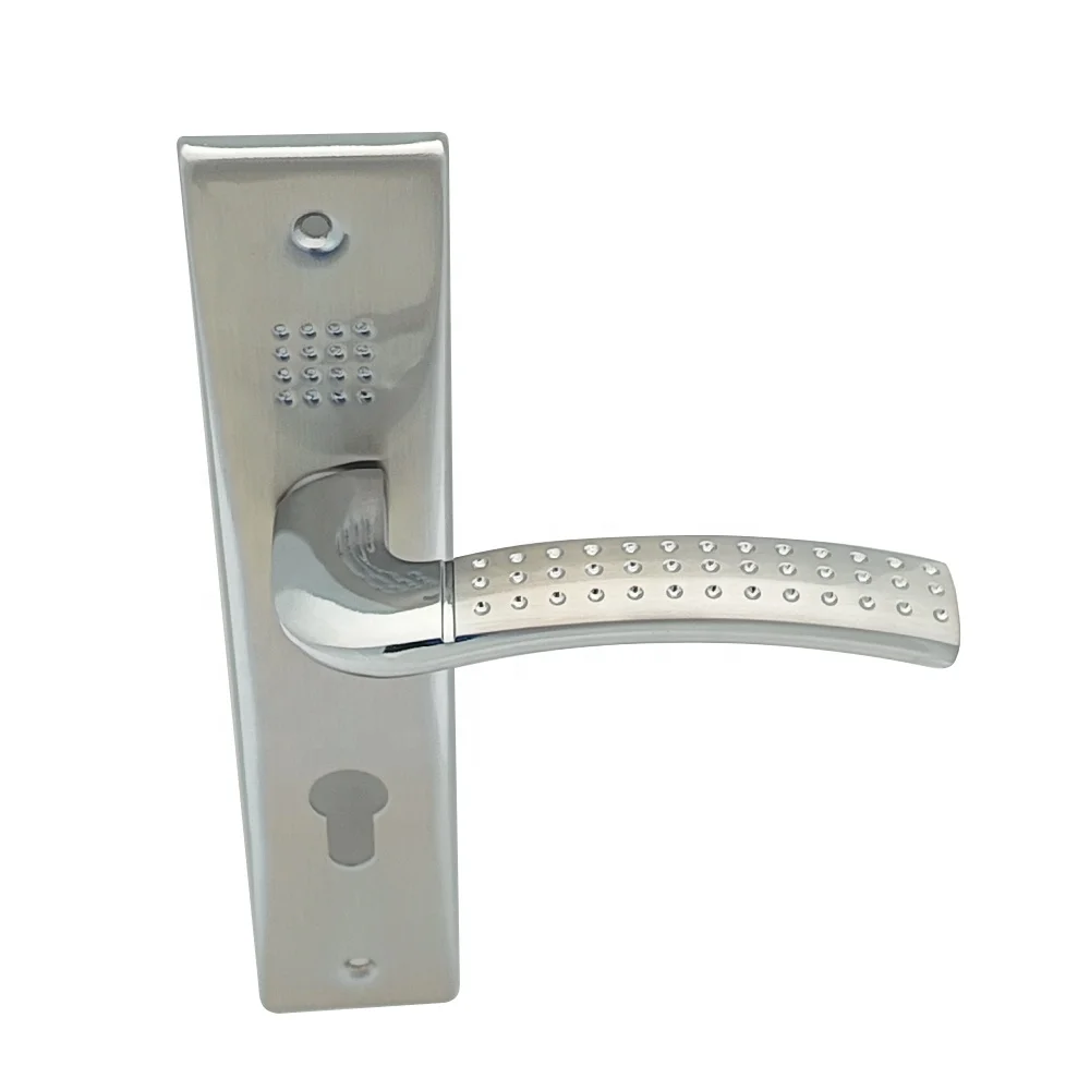 Popular panel locks on the market,Aluminium handle with iron plate,Middle door lock hardware