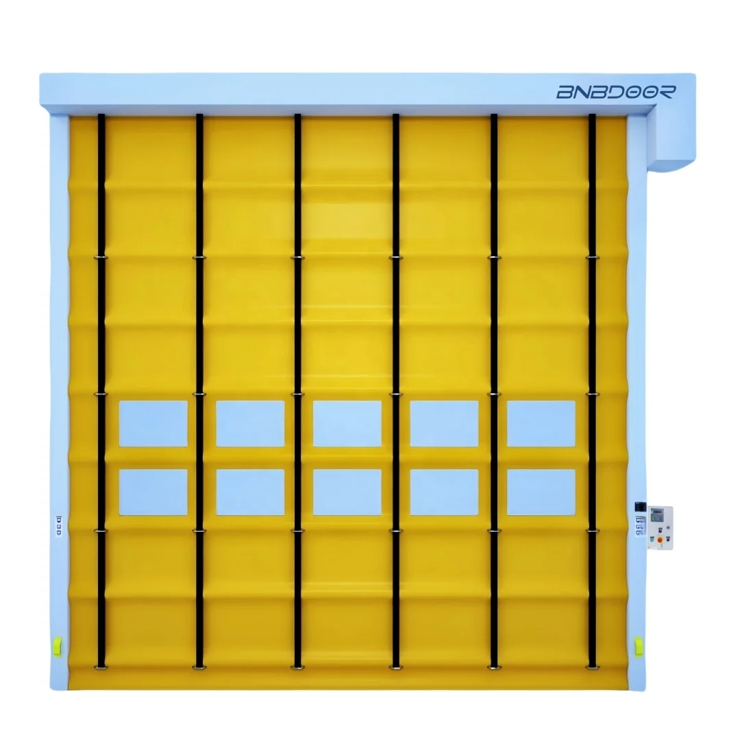 CE certificate cheap Automatic Fast Interior industrial roll up quick High Speed PVC Folding stack door for workshop