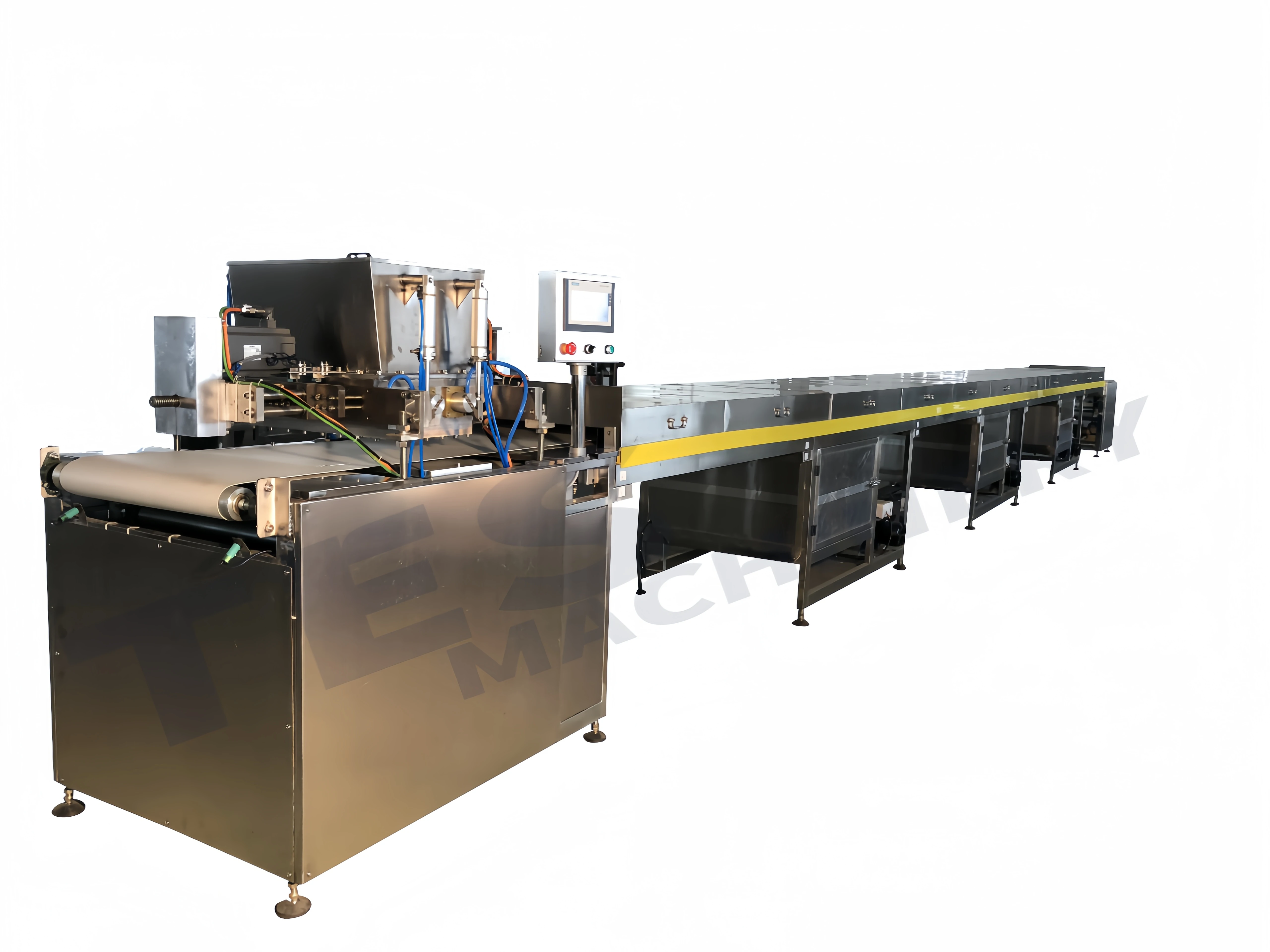 Automatic production machinery chocolate drip machine granular chocolate with cold aisle chocolate molding equipment