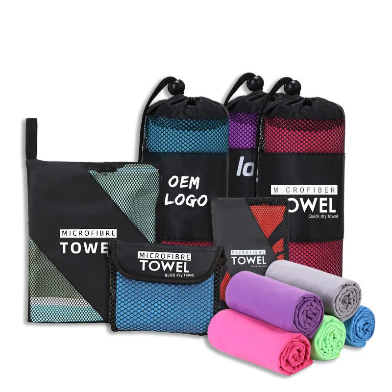 Factory Price Customized Logo Printed Quick Dry Recycled Microfiber Comfortable Water Absorbent Sport Gym Sports Face Hand Towel