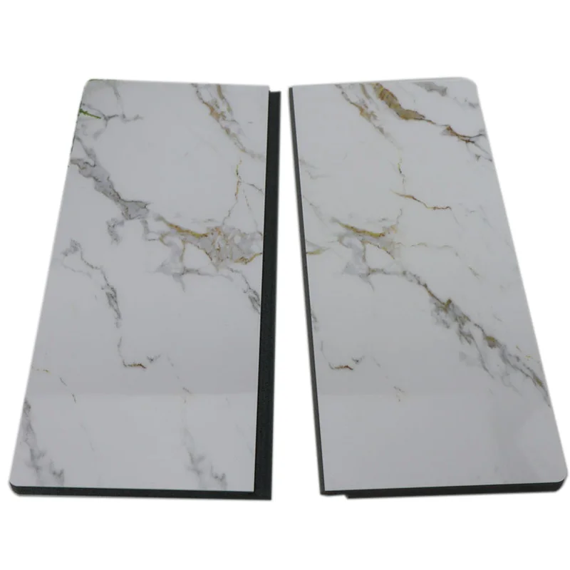 Continuous Marbling High Glossy Marble Surface Bamboo Charcoal Fiber Board Wall Panels Wood Veneer PVC Wall Panel Marble Sheet