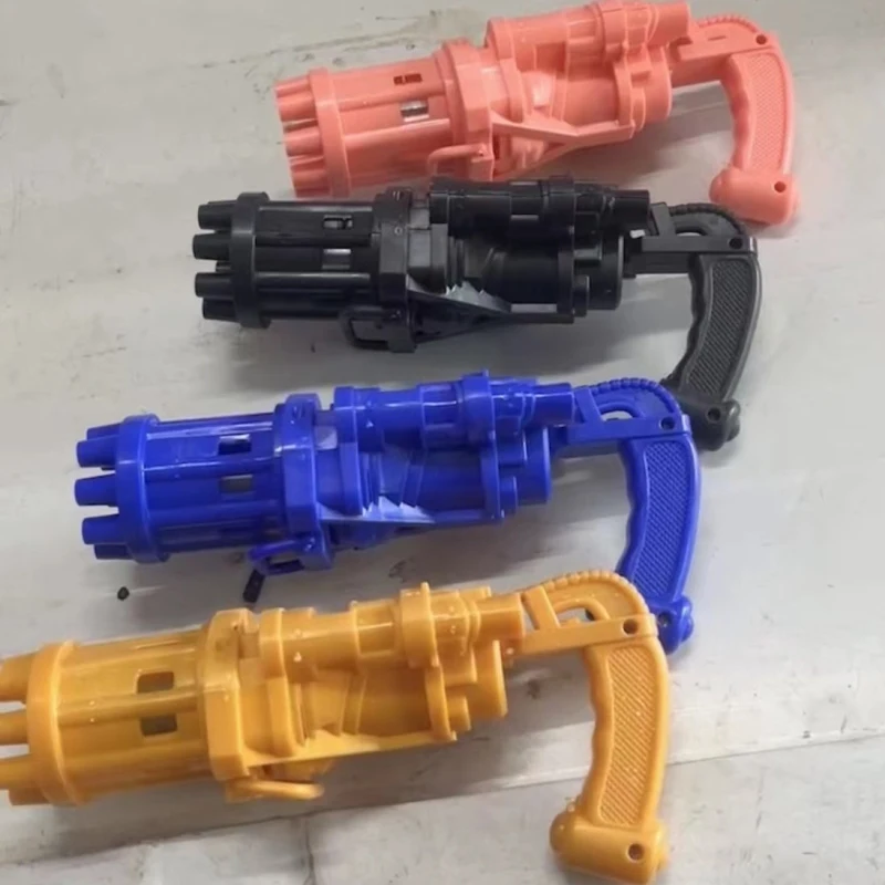 Cheaper Price 8 Hole Bubbles Gatling Gun Electric Bubble Machine Mini Handheld Blowing Bubbles Guns