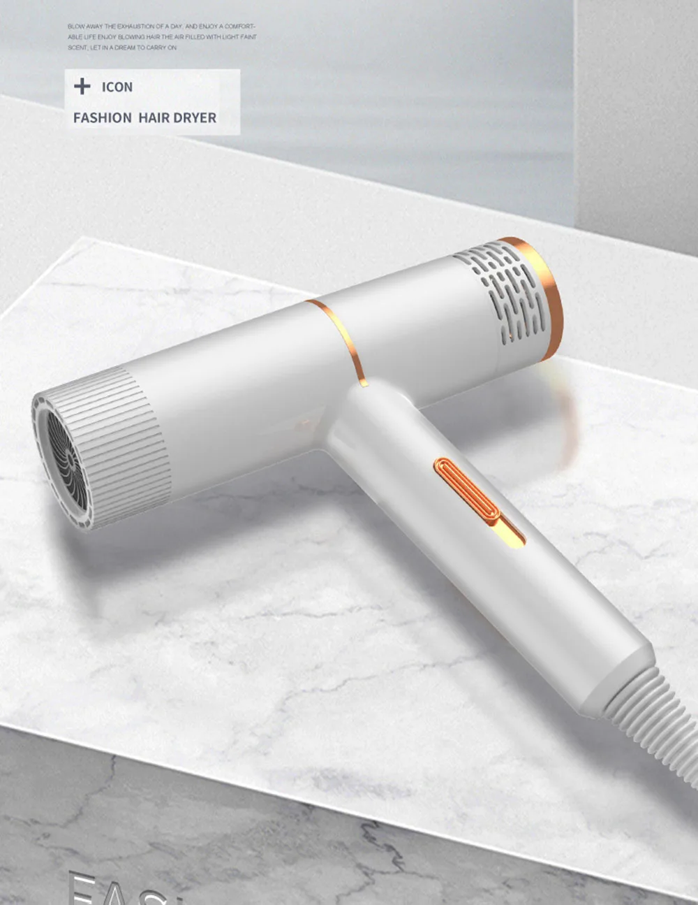 Super Hair Dryer Set, Leafless Negative Ion Dryer Hair Quick Dry Blower Hair High Speed Travel Blow Dryer/