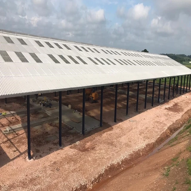 Steel Structure Cow Shed Structural Steel H Beam for Sheds Prefabricated Warehouse Cow Sheep Pig
