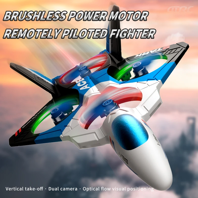 Foam toys dual camera glider brush motor aerial photography cool light remote control aircraft drop resistant drone