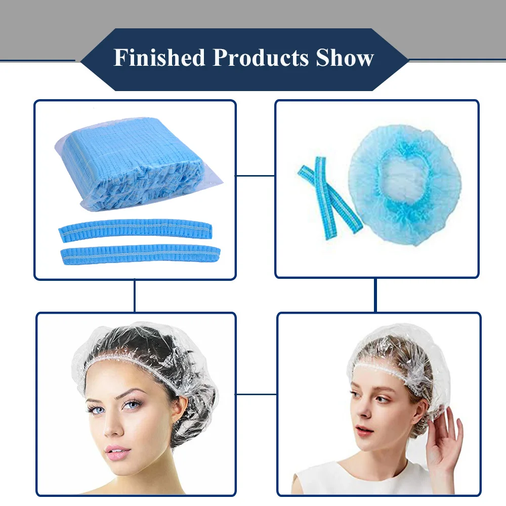 Hot Sale High Quality Disposable Non woven Fabric Surgical Nurse Bouffant Cap Making Machine