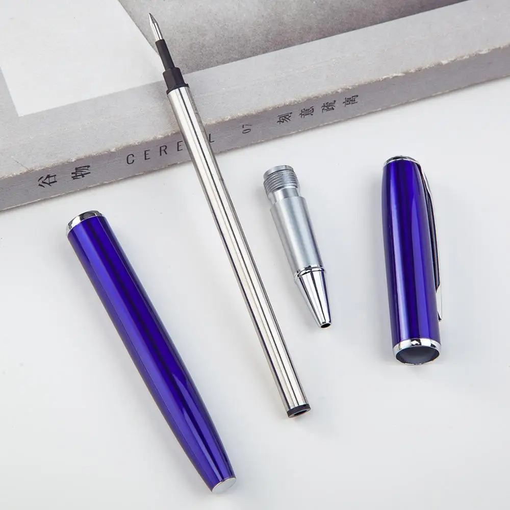 Custom Logo Creative Printed Office & School Use Spring Metal Liquid-Ink Gel Ink Pen