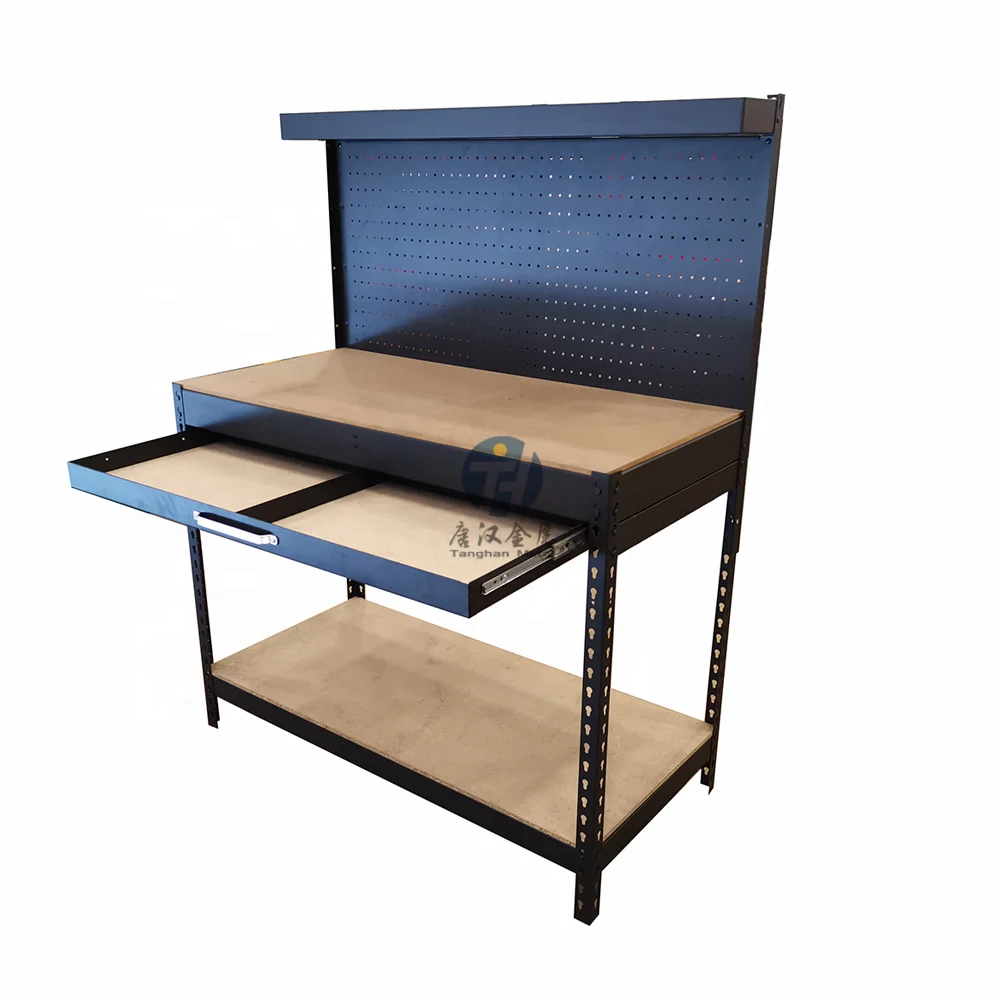 Heavy Duty Utility Metal Black Folding Work bench garage with drawers Steel bench with drawers