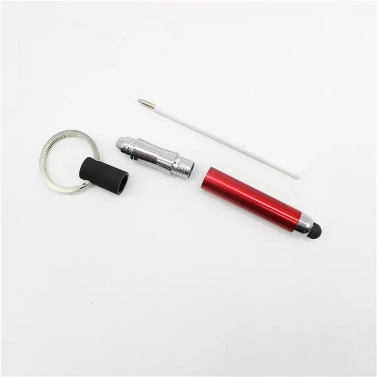 Рекламный мини-сенсорный экран пластиковый стилус с логотипом 2 в 1 Многофункциональный шариковый брелок