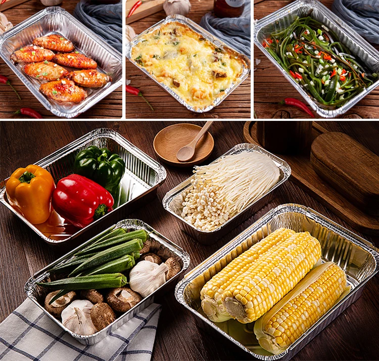 Dingyu BBQ Series Loaf Coast Fish Baking Use Aluminum Foil Container Aluminum Foil Buffet Food Container