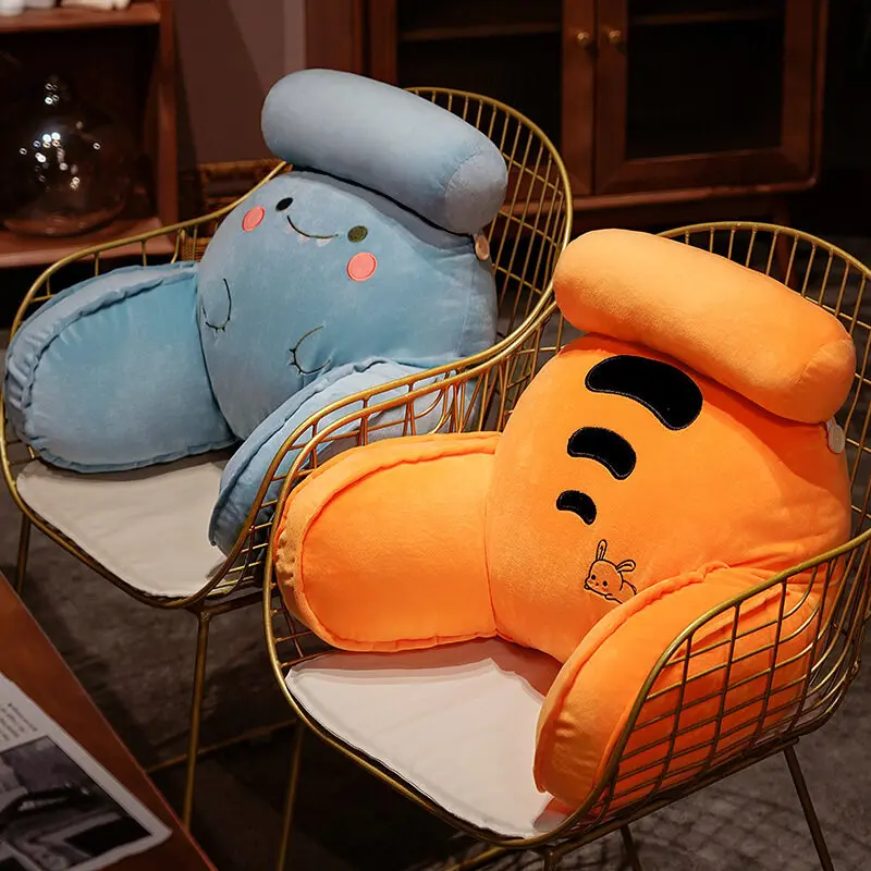 Extra-large 60*80 cushion velvet multi-functional office pillow neck support waist lazy sleeping chair waist pillow