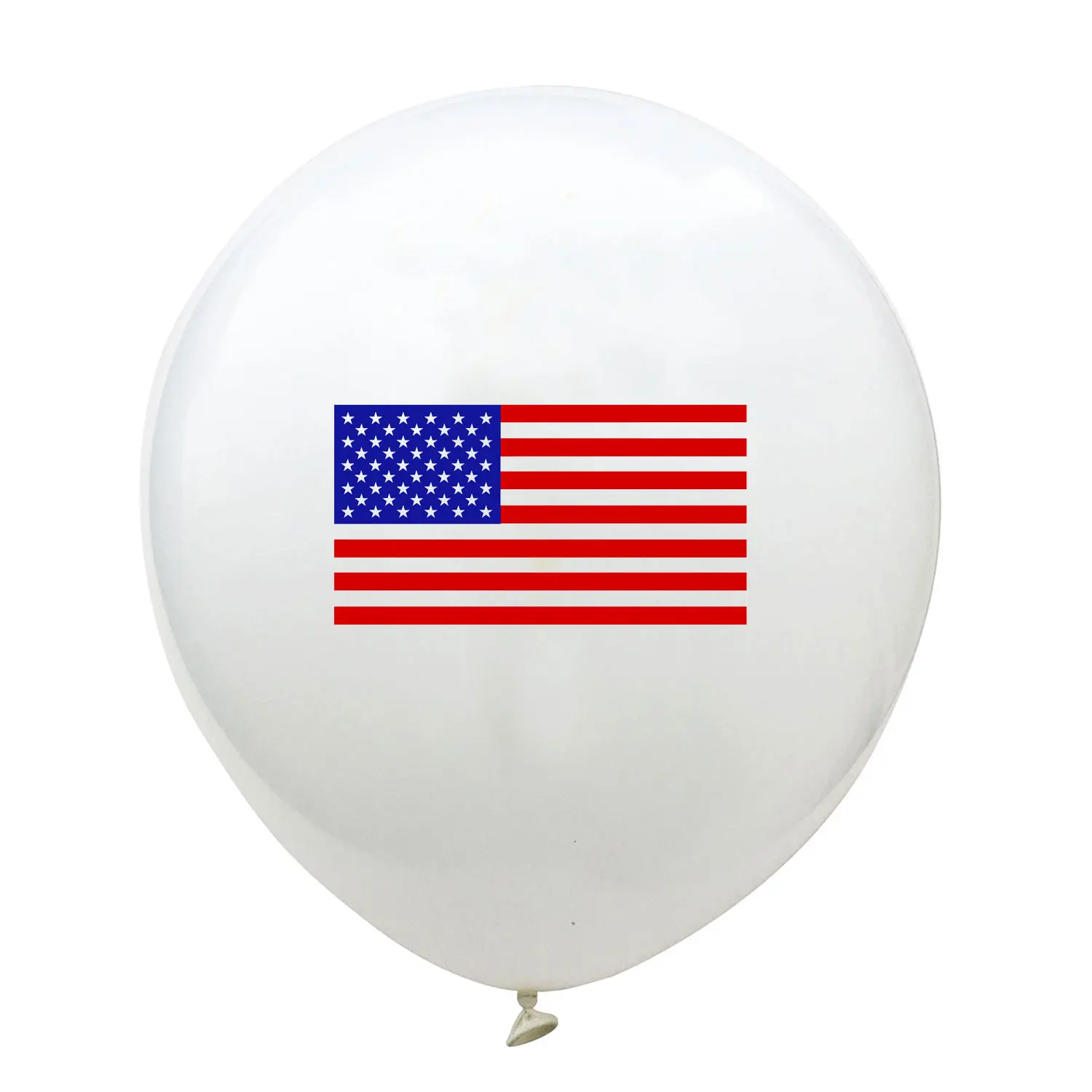 25PCS Red Blue White American Independence Day National Day Flag Sequined Printing Latex Balloon Party Decoration Sets