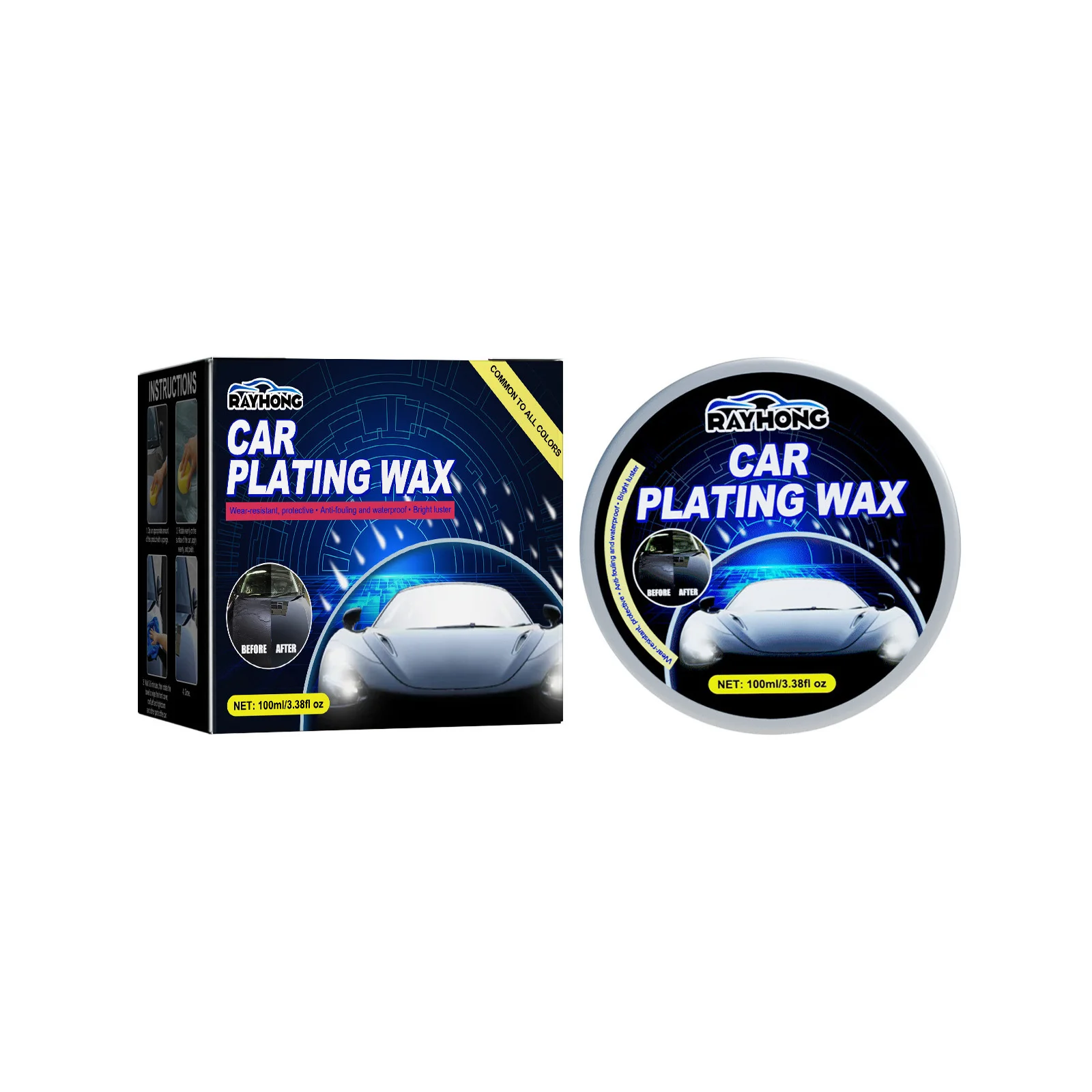 Custom logo Wax Polishing Wear-resistant Car Crystal Wax Coating Polish Protective Wax For Car Waterproof