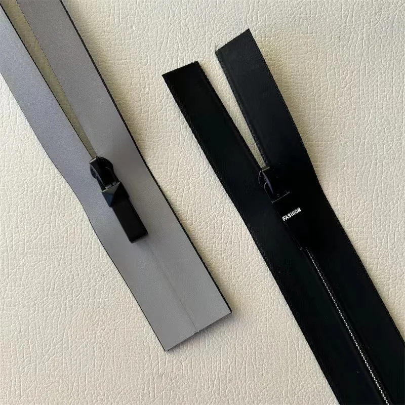 Custom Printing Reflective Waterproof Zipper #3#5 Waterproof Zip Sustainable Zipper Shoes Zippers for Jackets Nylon Cloes-end