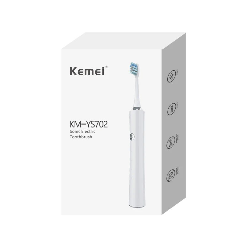 Kemei KM-YS702 зубная щетка электрическая интеллигентая (ый) автоматический отбеливание Usb зарядка небольшой мини-электрическая 2021