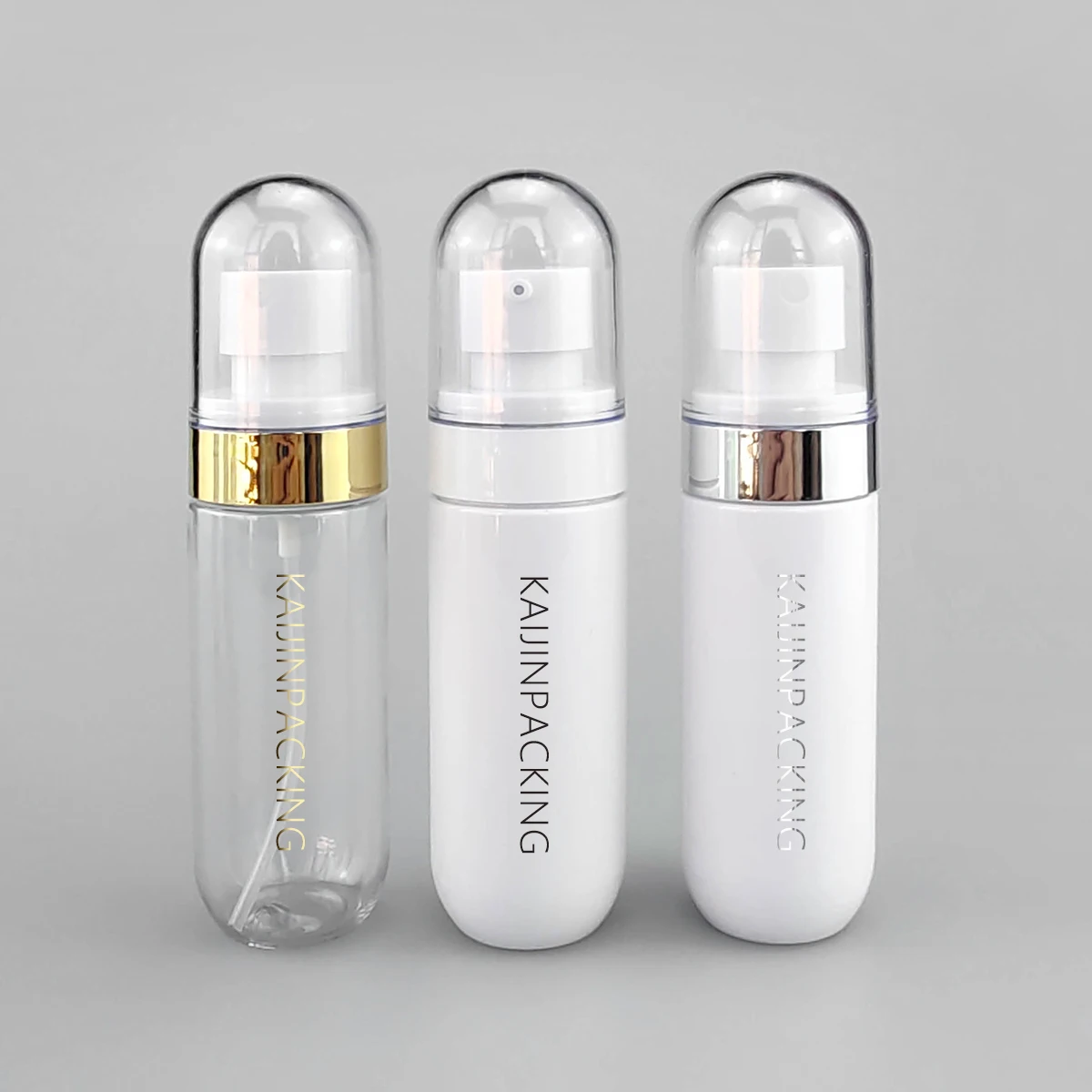 c-40ml 60ml 80ml Colorful PET Plastic matte Color Pill Capsule Shaped Pink Blue Cosmetic Spray Lotion Pump Bottles