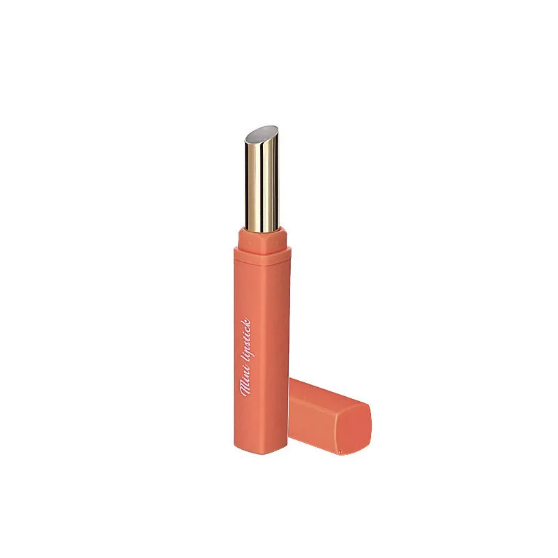 wholesale retro style custom logo slim slanted fancy plastic square aluminium empty luxury lip balm stick container