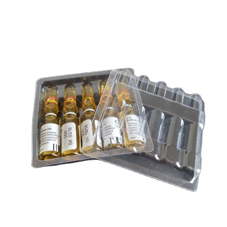 disposable ampoule glass plastic packaging tray