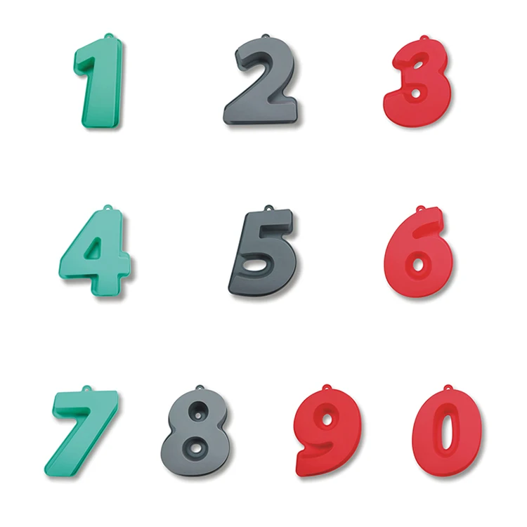 Eco-friendly Food Grade Silicone Number Birthday Cake Baking Molds