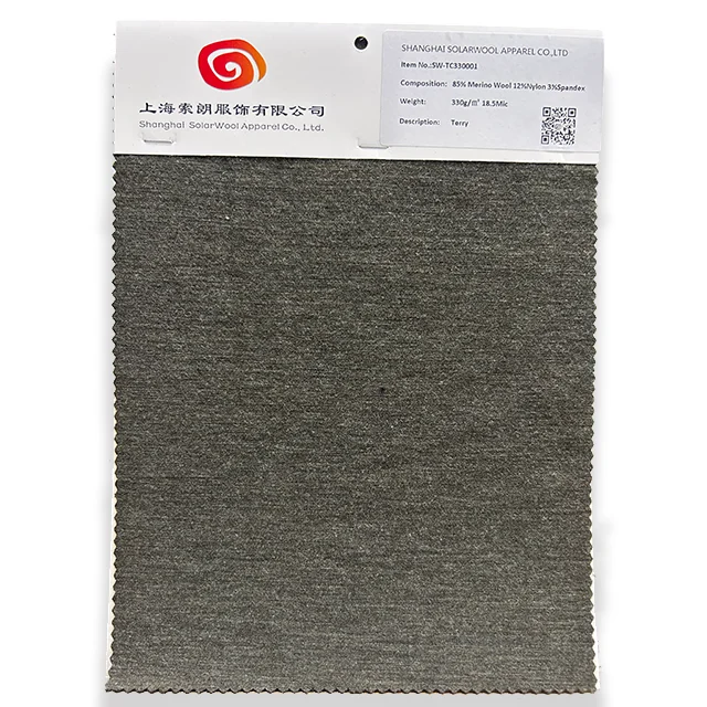Merino wool knitted single jersey fabric