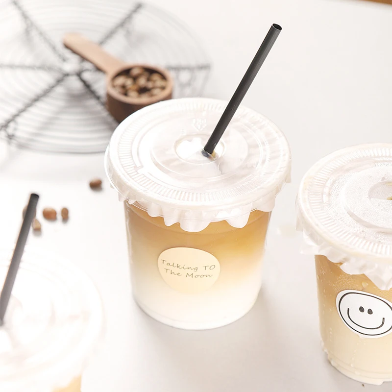 92/95/98 caliber disposable U-shaped clear pp plastic dabba cup vasos plastic juice drink cup boba bubble tea cups with lid