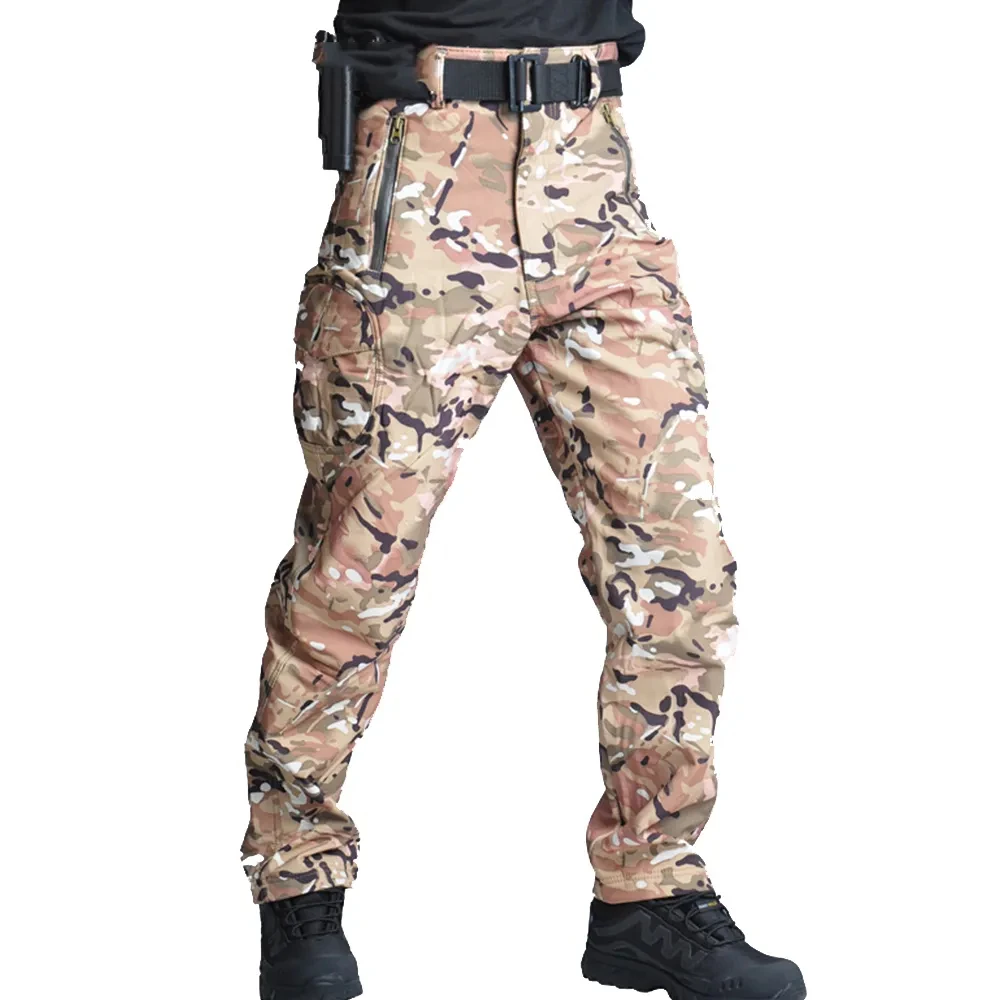 Gujia Winter Anti-Frostbite Constant Fleece Anti-Tear Fabric Waterproof Training Tactical Uniform Pants
